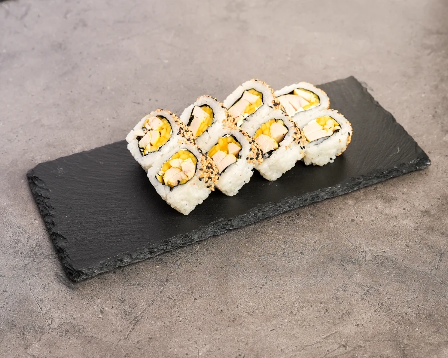 Inside Out Chicken Mango Rolls