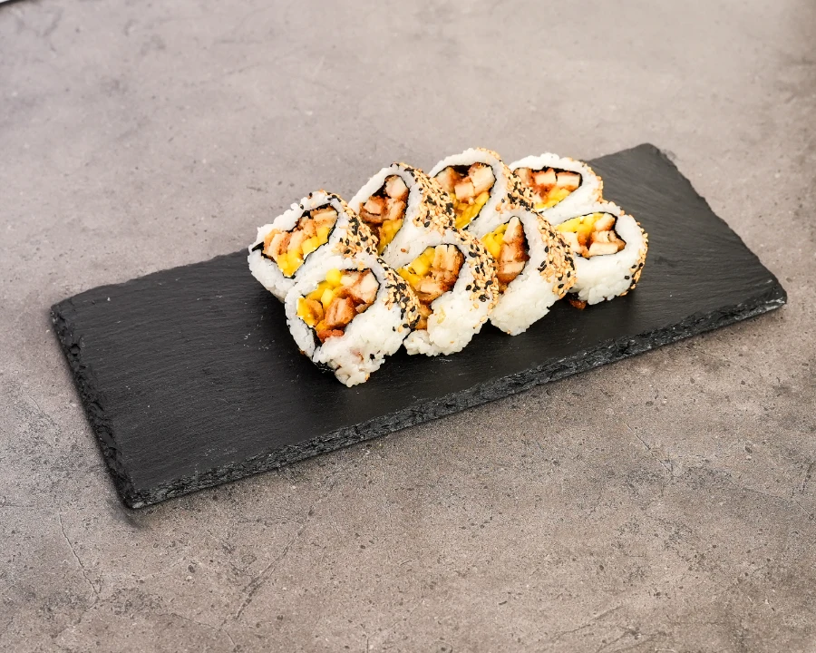 Inside Out Mango Crispy Chicken Rolls